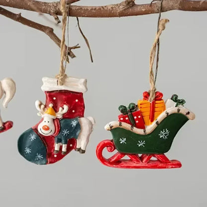 Traditional Holiday Stockings with Moose Pattern