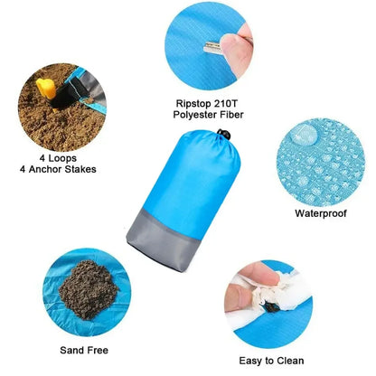 Large Water Resistant Beach Throw Blanket