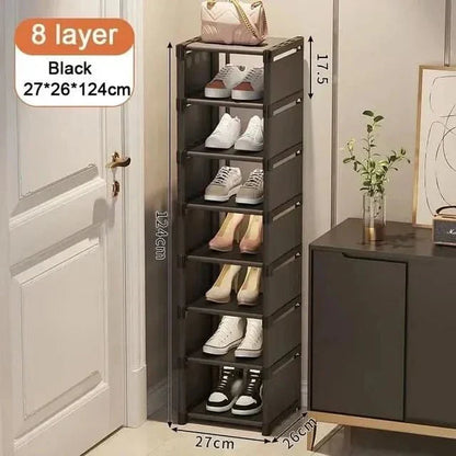 Space Saving Stackable Shoe Organizer Rack