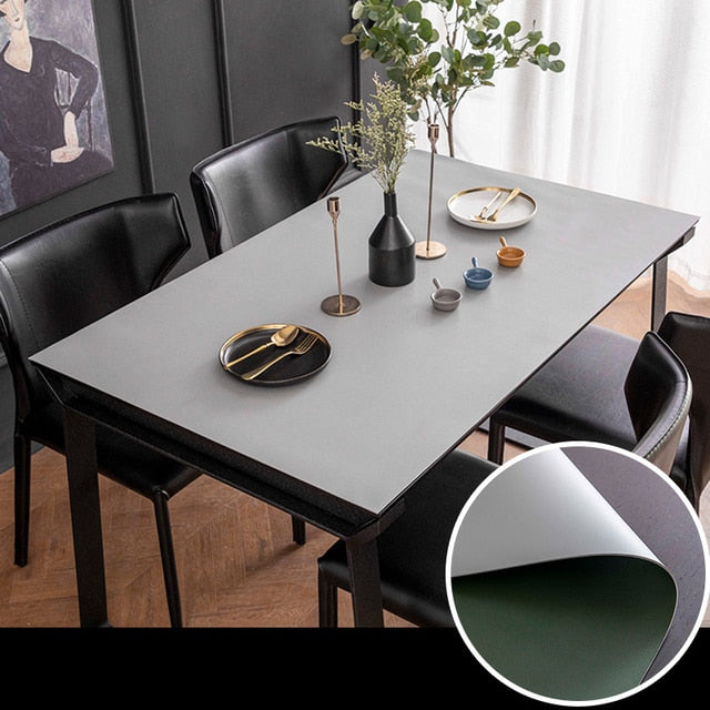 Waterproof Faux Leather Table Cover Mat