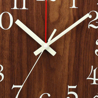 Quiet Wooden LED Wall Clock