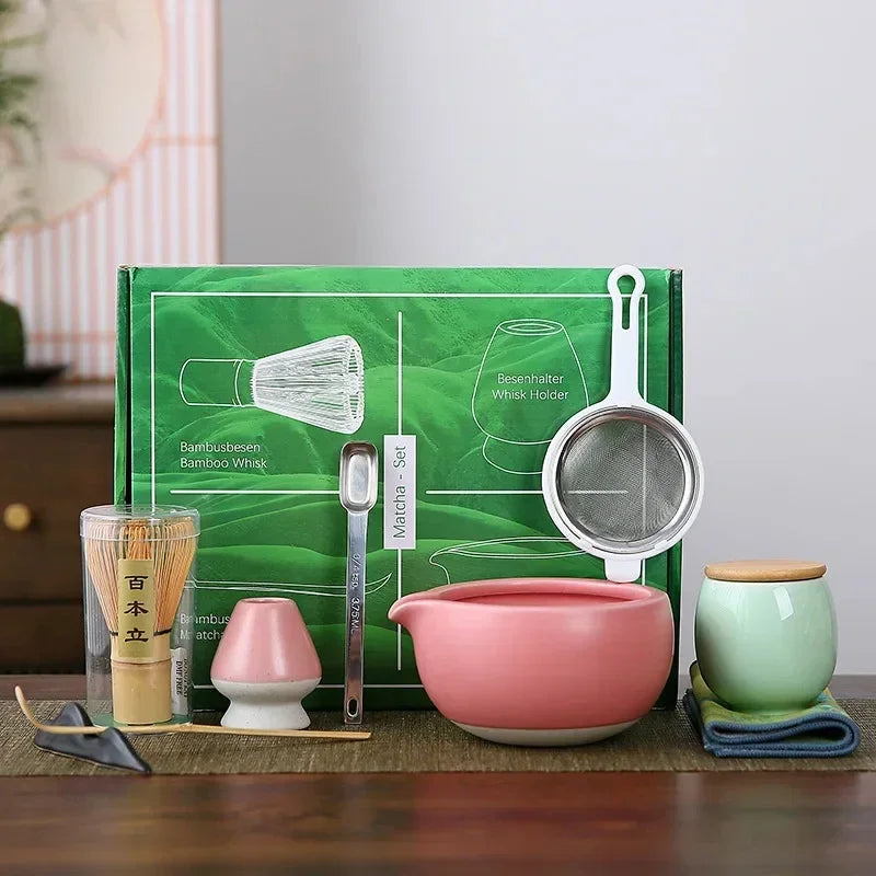 Deluxe Green Tea Set 10-Piece Stainless Steel Tools