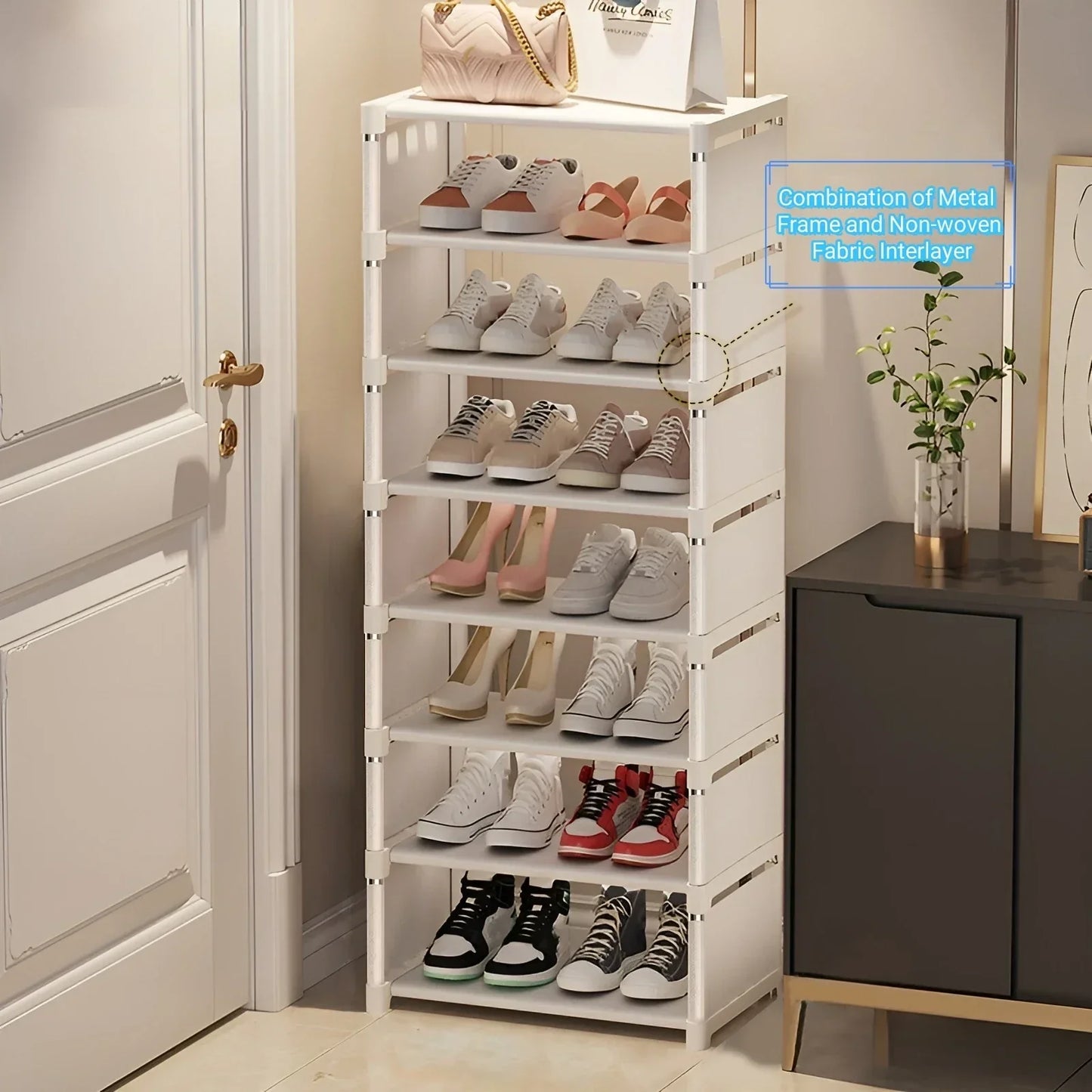 Compact Metal Stackable Shoe Organizer
