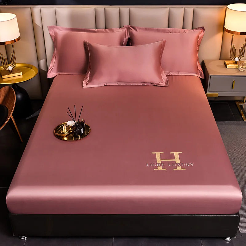 Luxurious Plain Silk Bedding Sheet