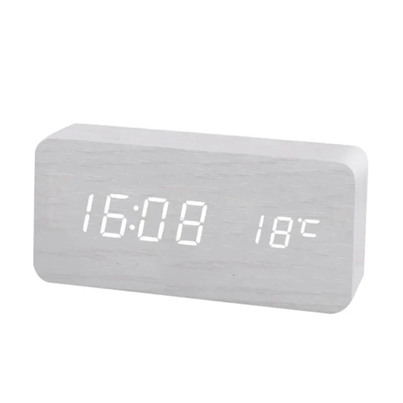 Compact LED Digital Alarm Clock Display