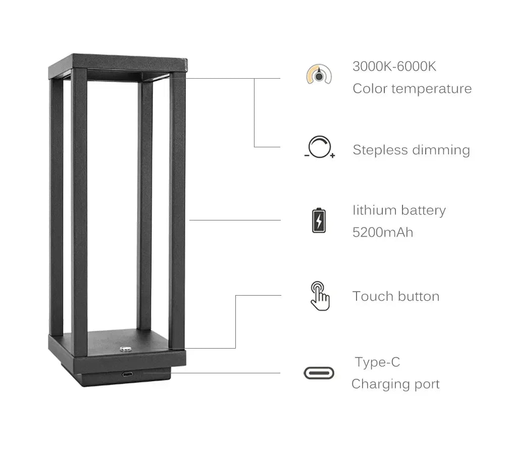 Stylish Rechargeable Desk Lamp - Cofik