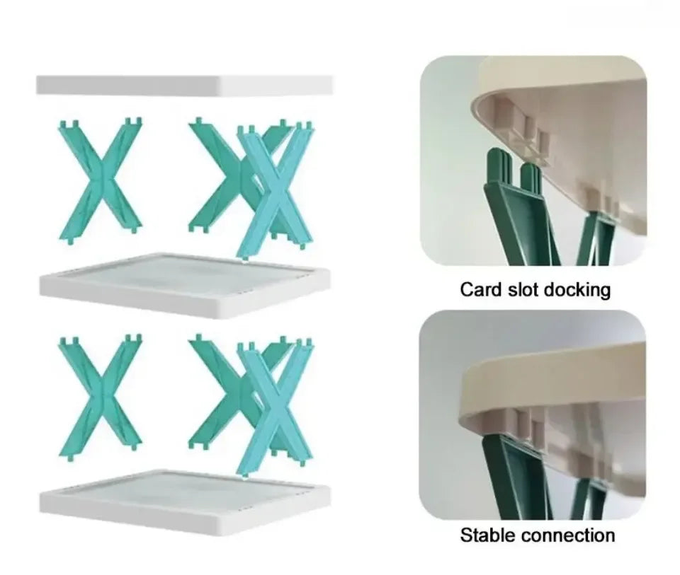 Space Saving Stackable Shoe Rack Organizer