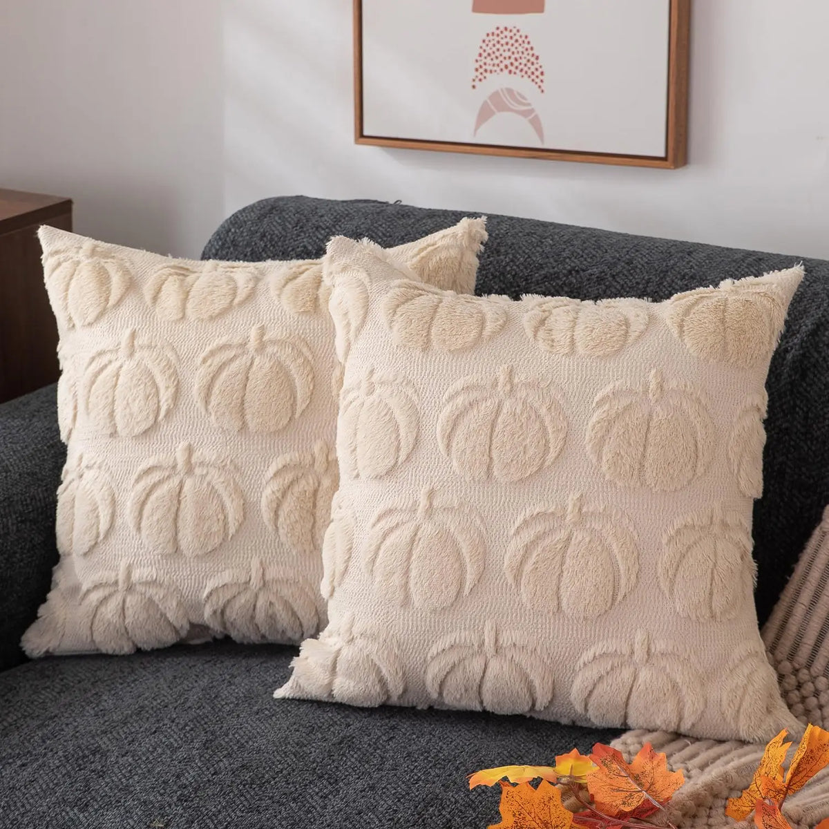 Soft Faux Fur Autumn Cushion Cover
