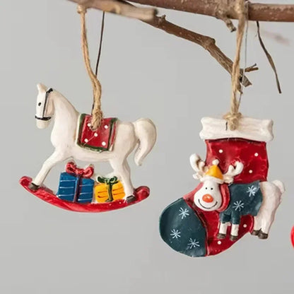 Traditional Holiday Stockings with Moose Pattern