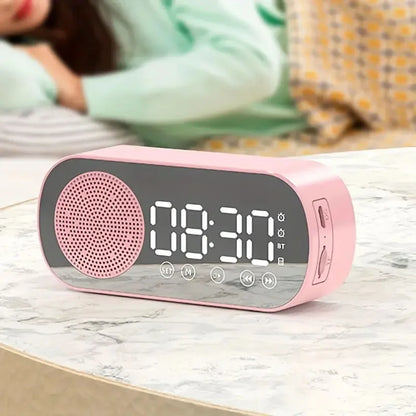 Compact Digital Clock Radio with Bluetooth Speaker