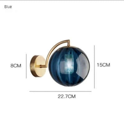 Vibrant Glass Contemporary Wall Light