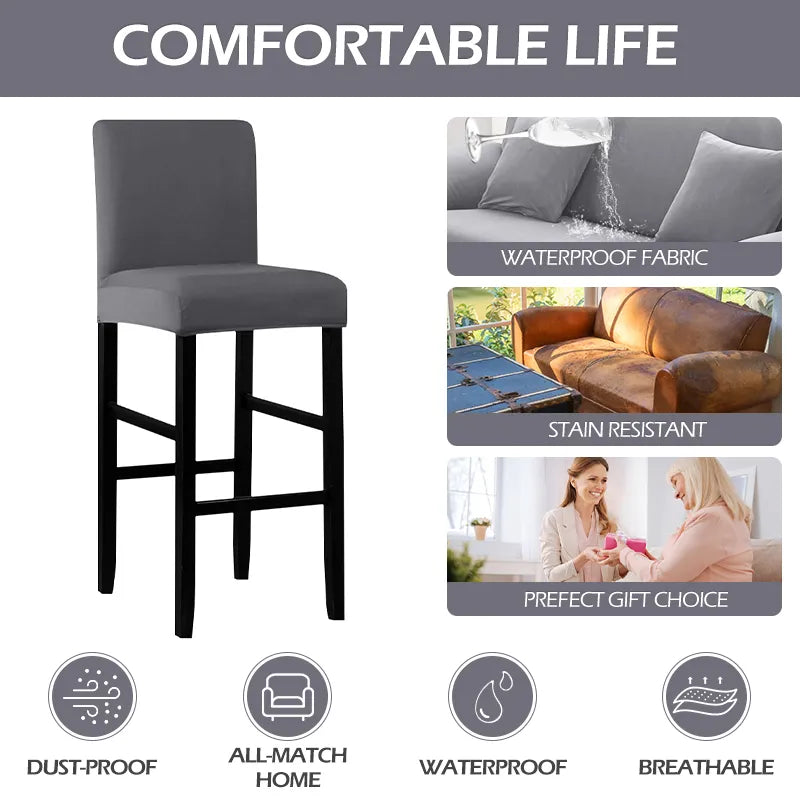 Elastic Bar Stool Seat Cover