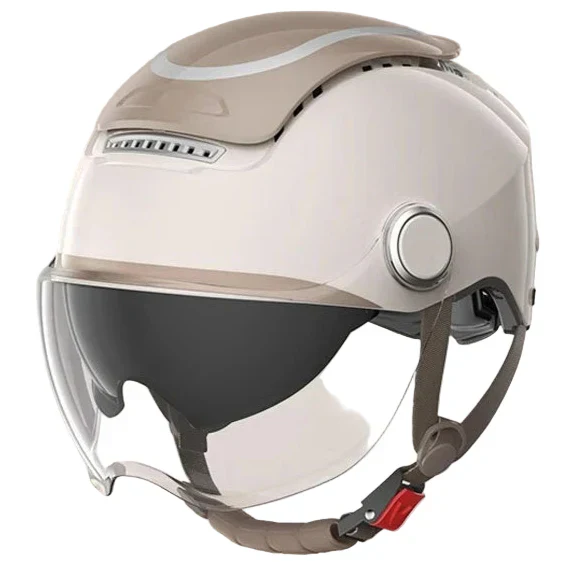 Lightweight Open Face Motorbike Helmet with Dual Visor