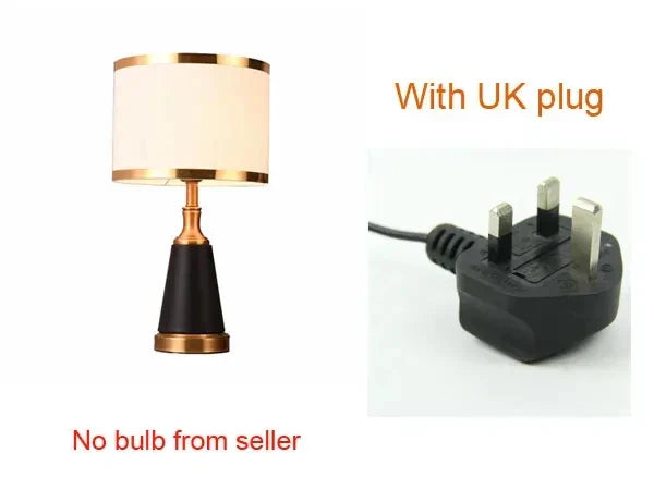 Luxury Gold Metal LED Bedside Table Lamp