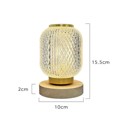 Elegant Gold Crystal Table Lamp