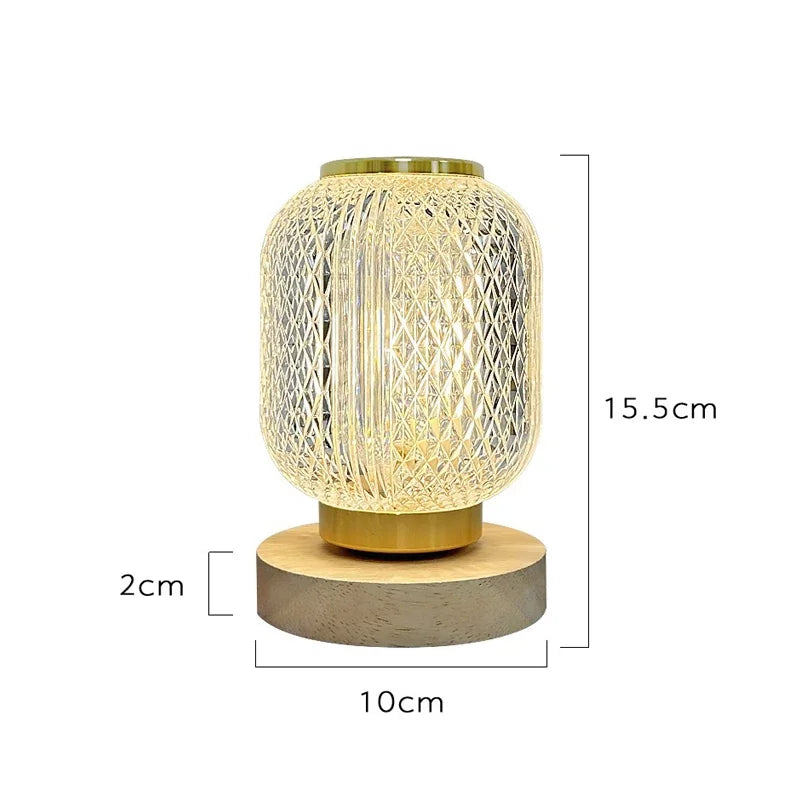 Elegant Gold Crystal Table Lamp