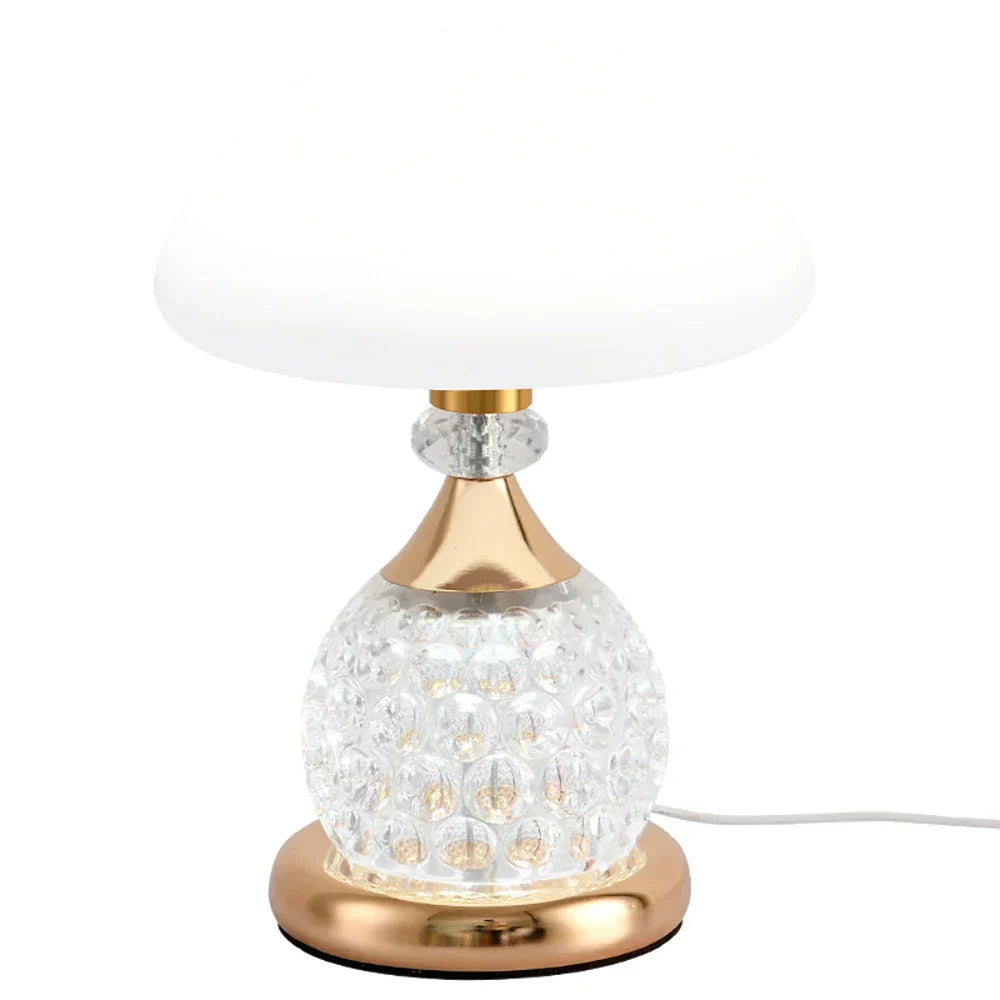 Stylish Crystal LED Table Lamp with Unique Mushroom Shape