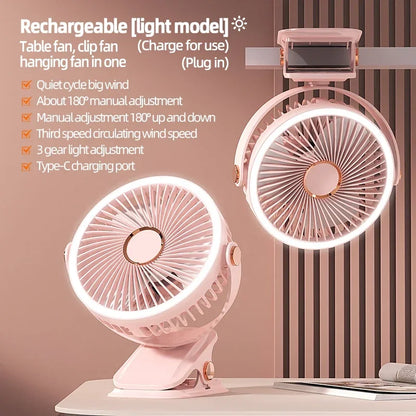 Portable Battery Powered Clip Fan