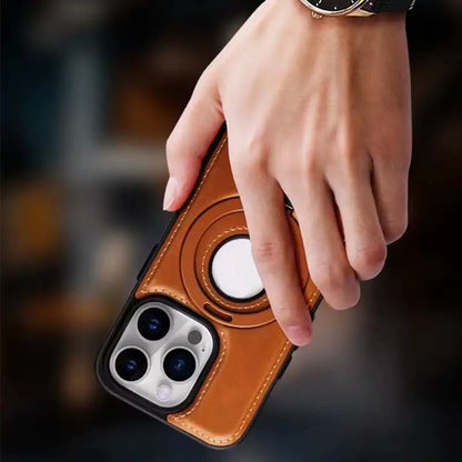Slim Magnetic iPhone Case with Hidden Ring Stand