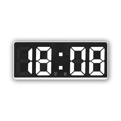 Compact Digital LED Alarm Clock with Temperature Display