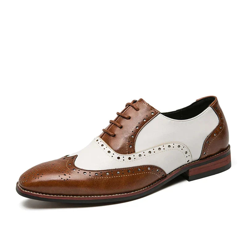 Stylish Men's Leather Lace-up Oxford Shoes