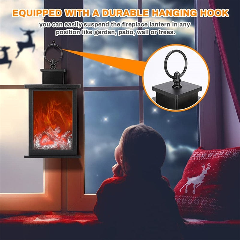 Compact Outdoor Tabletop Fire Pit Lamp