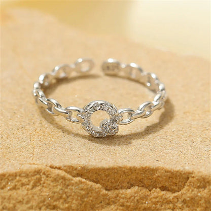 Delicate Initial Diamond Letter Ring