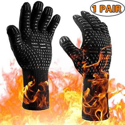 Heat Resistant BBQ Grill Gloves Silicone Non Slip
