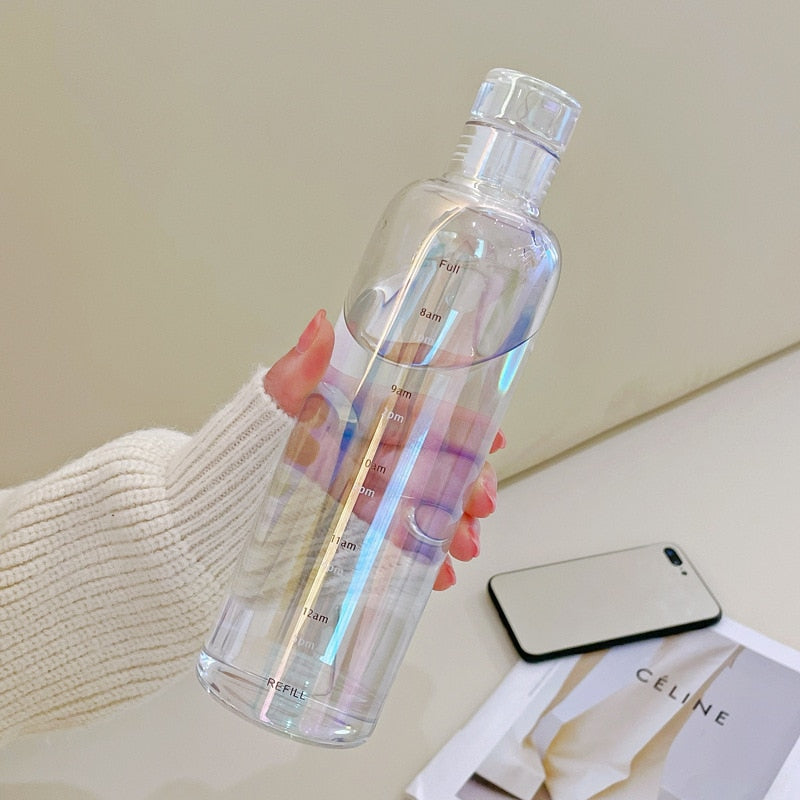 Durable Glass Water Bottle – Classic Timer Design