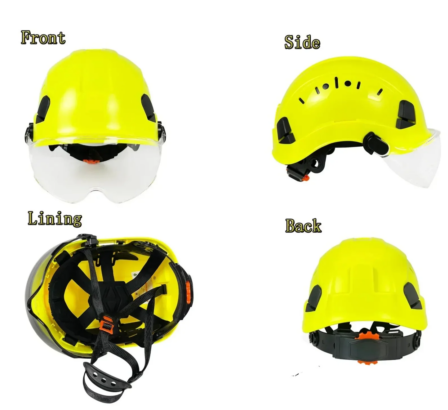Protective Hard Hat with Goggles and Face Shield
