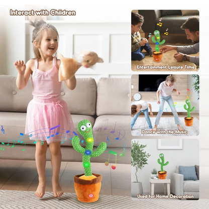 Fun Musical Dancing Cactus Soft Toy with 120 Songs
