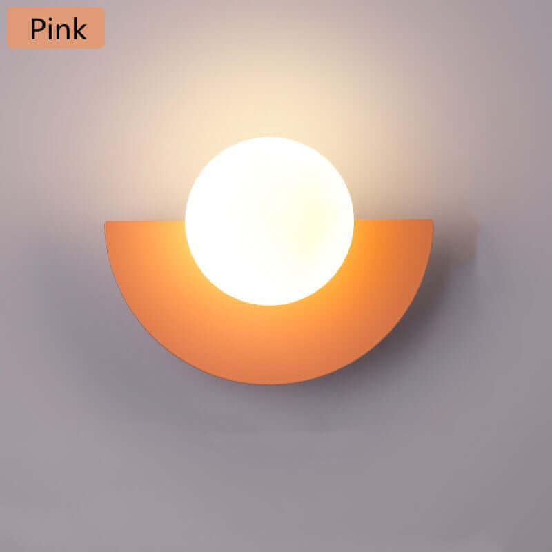 Round Metallic Wall Lamp