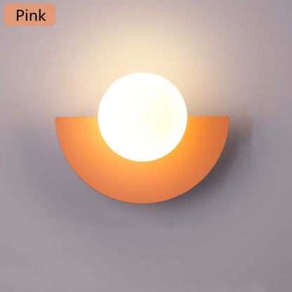 Round Metallic Wall Lamp