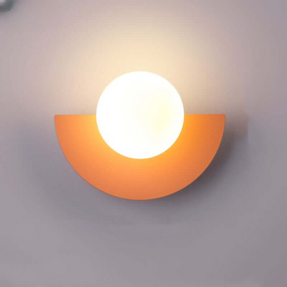 Elegant Half Moon Metal Wall Light