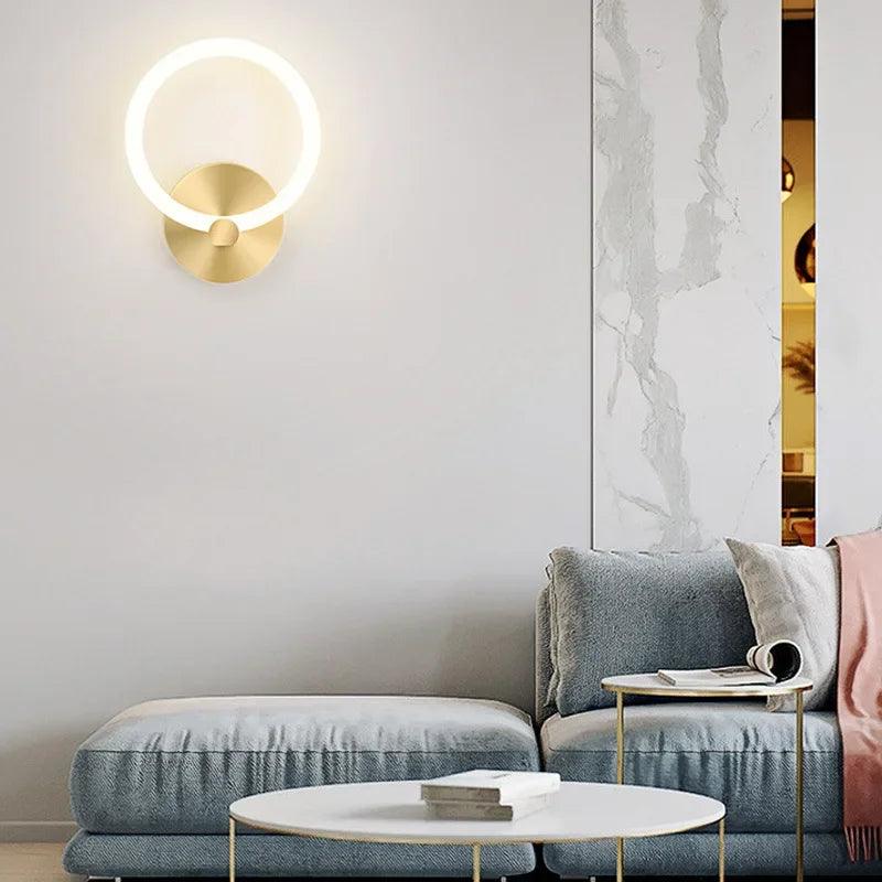 Contemporary LED Wall Light – Simple Circular Lamp Fixture