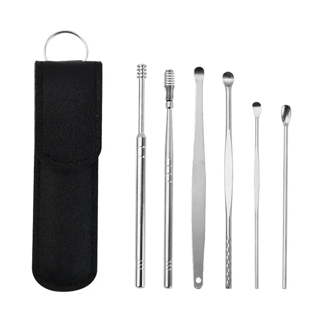 Premium Ear Cleaner Kit 6pc Stainless Steel Tools