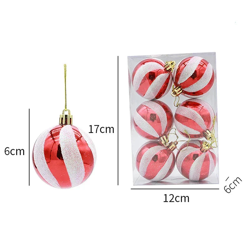 Luxury Red Gold Christmas Tree Baubles Set - Cofik