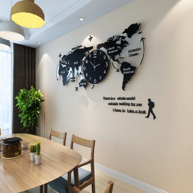 Stylish 3D DIY Acrylic Wall Clock Decor
