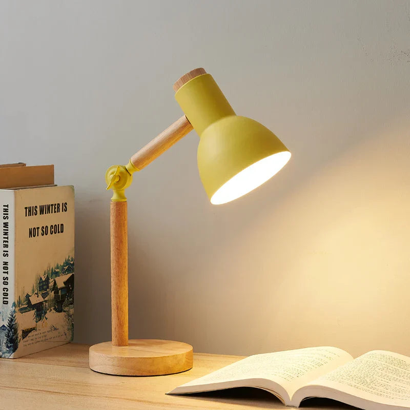 Stylish Wooden Desk Lamp