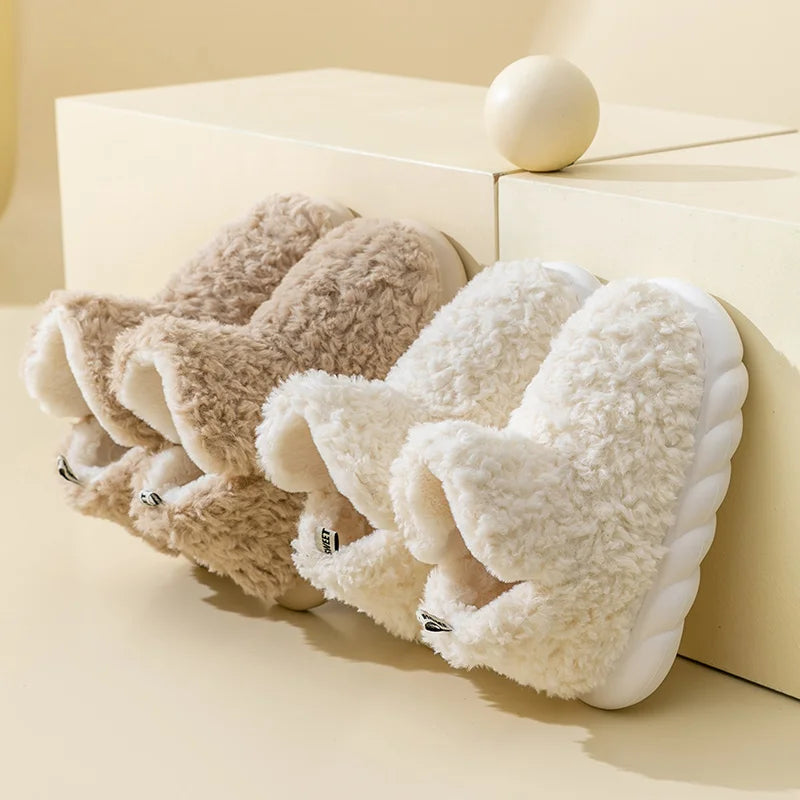 Soft Fuzzy Women's Slippers for Indoor Comfort