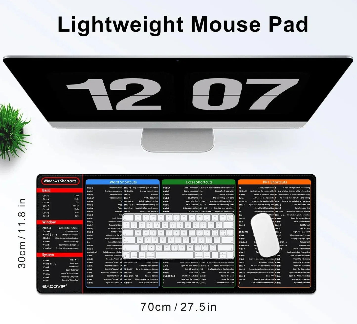 Ergonomic Shortcut Keyboard Mouse Pad