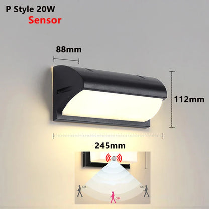 Bright LED Security Wall Light with Motion Detector