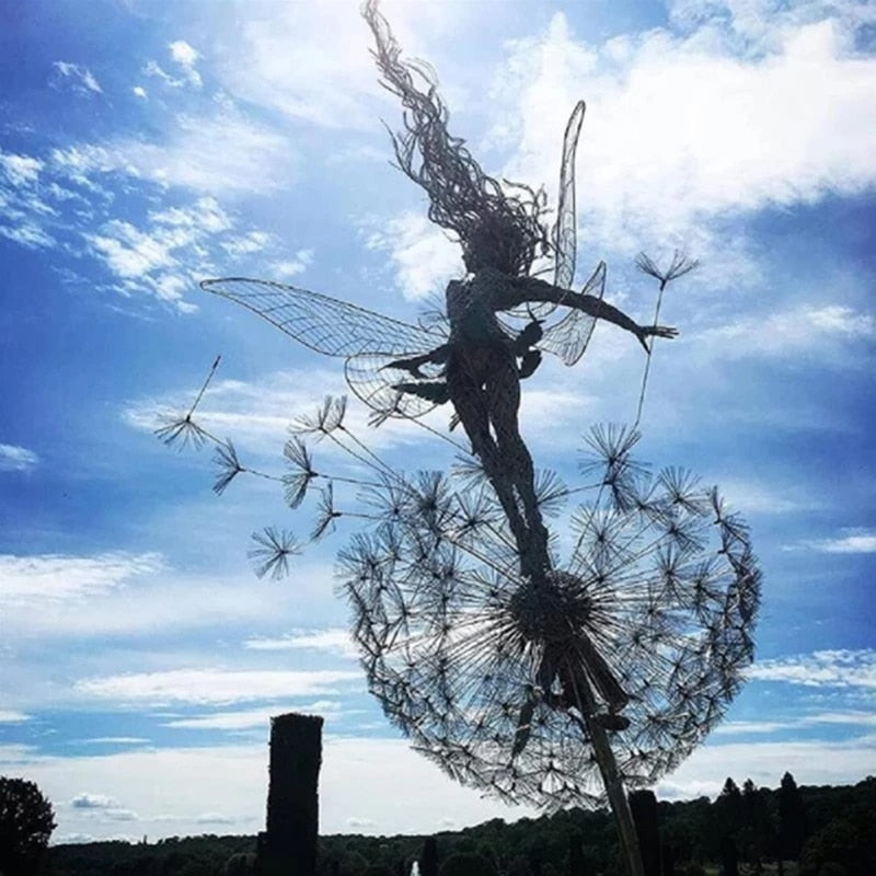Whimsical Garden Figure | Delicate Outdoor Metal Decoration - Cofik