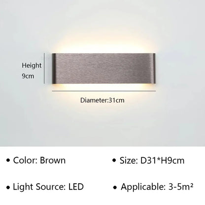 Contemporary LED Wall Light with Soft Warm Glow
