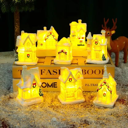 Magical Snowflake Christmas Village Houses