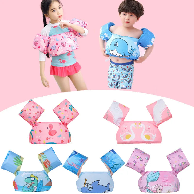 Kids Swim Vest with Arm Floats Adjustable Design