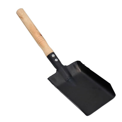 Heavy Duty Metal Fireplace Shovel with Wood Handle