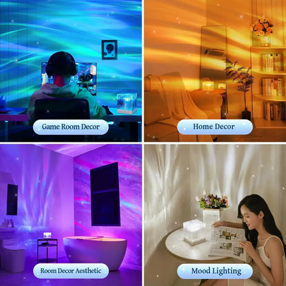 Colorful Ocean Wave Night Light Projector
