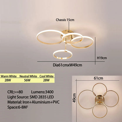 Stylish LED Chandelier Light with Remote Control