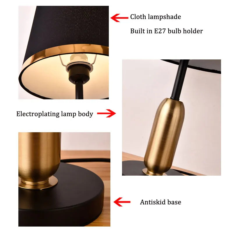 Vintage Style Bedside Table Lamp